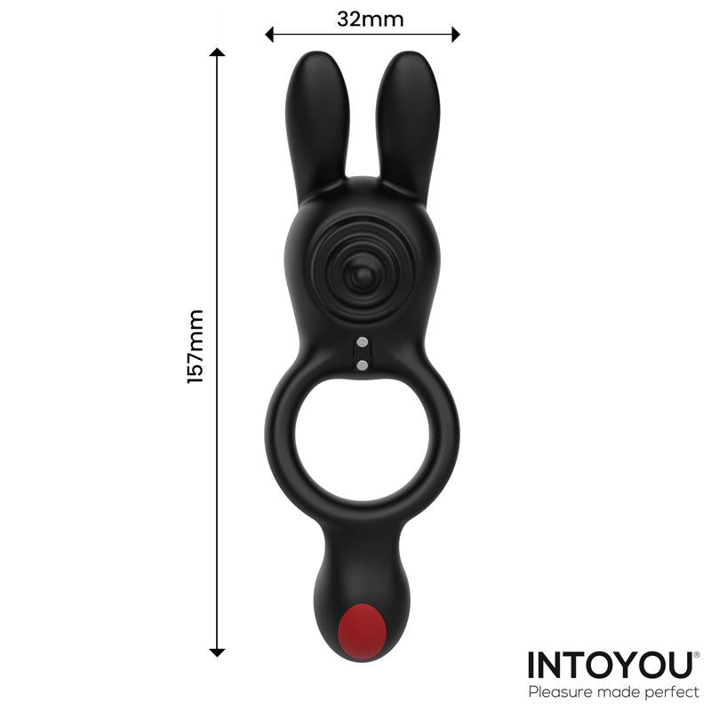 Konny Anillo Vibrador Doble con Conejito y Control Remoto