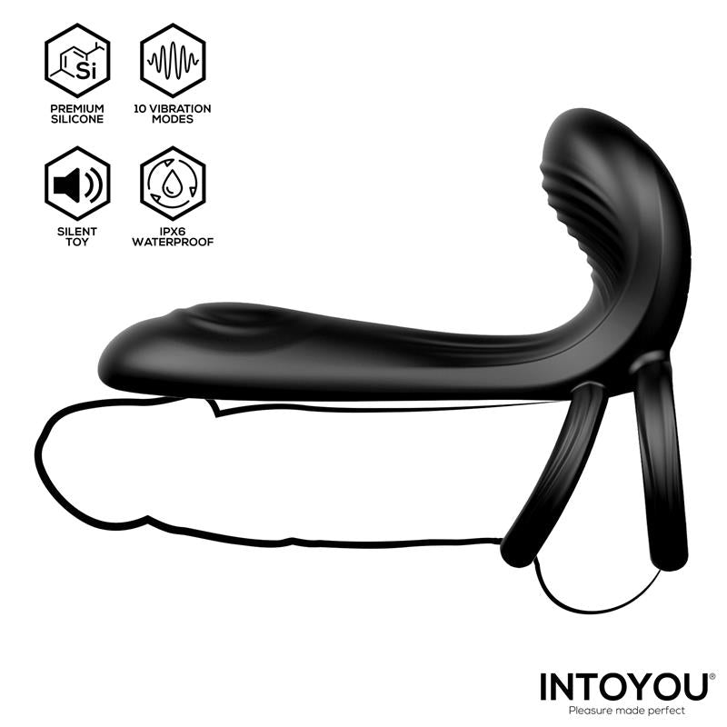 Synkox Girth Gainer con Doble Anillo para el Pene con Vibracion