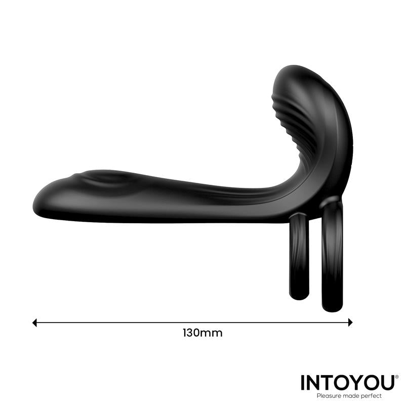 Synkox Girth Gainer con Doble Anillo para el Pene con Vibracion