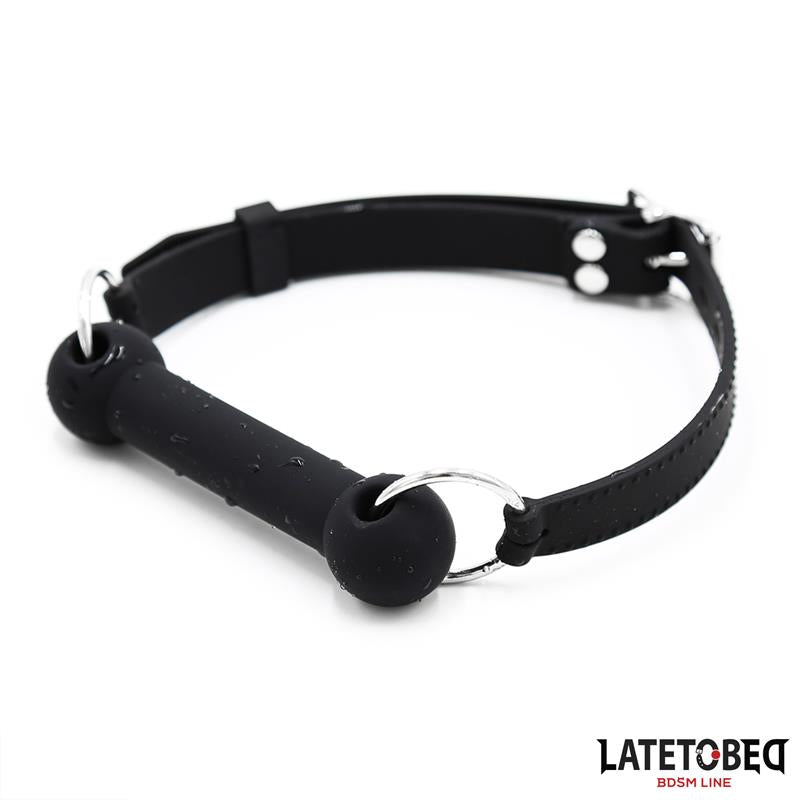 Mordaza Hueso Silicona Negro Ajustable