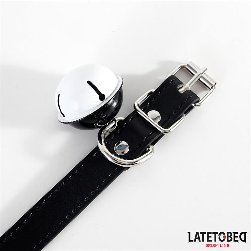 Collar con Cascabel Ajustable Negro