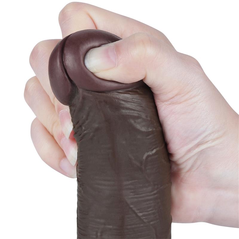 Dildo Dual Layer Piel Deslizante Retractil 8
