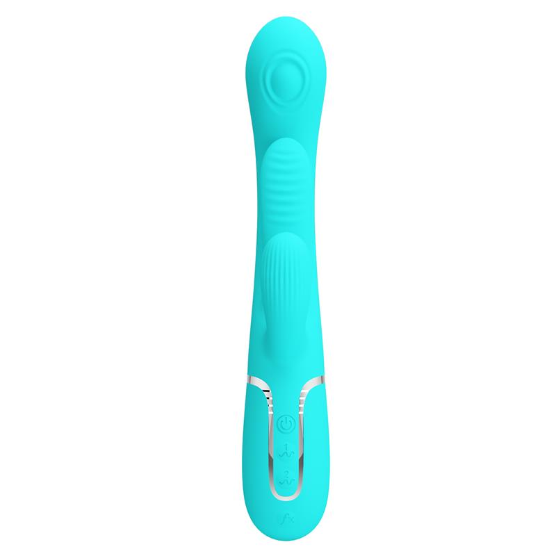 Shania Vibrador con Lengua y Thumping Turquesa
