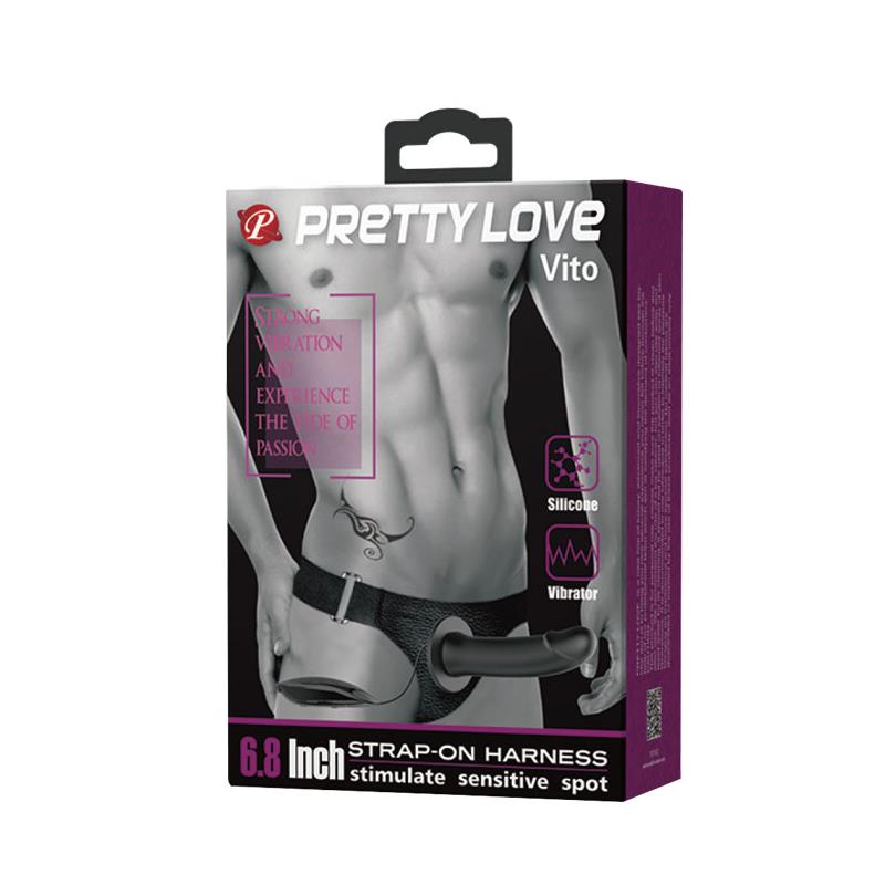 Arnes con Dildo Hueco con Vibracion Vito