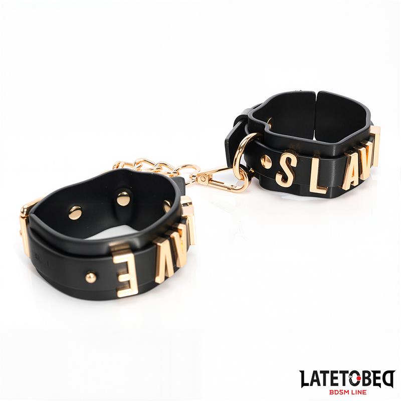 Esposas para Tobillos SLAVE con Cadena Dorada