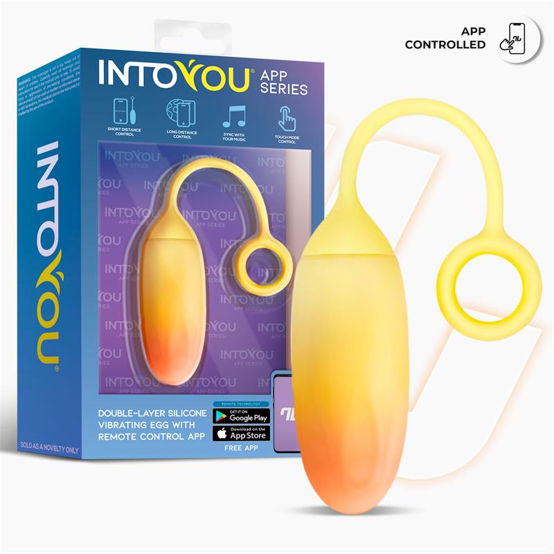 Huevo Silicona Doble Capa con APP Amarillo Naranja