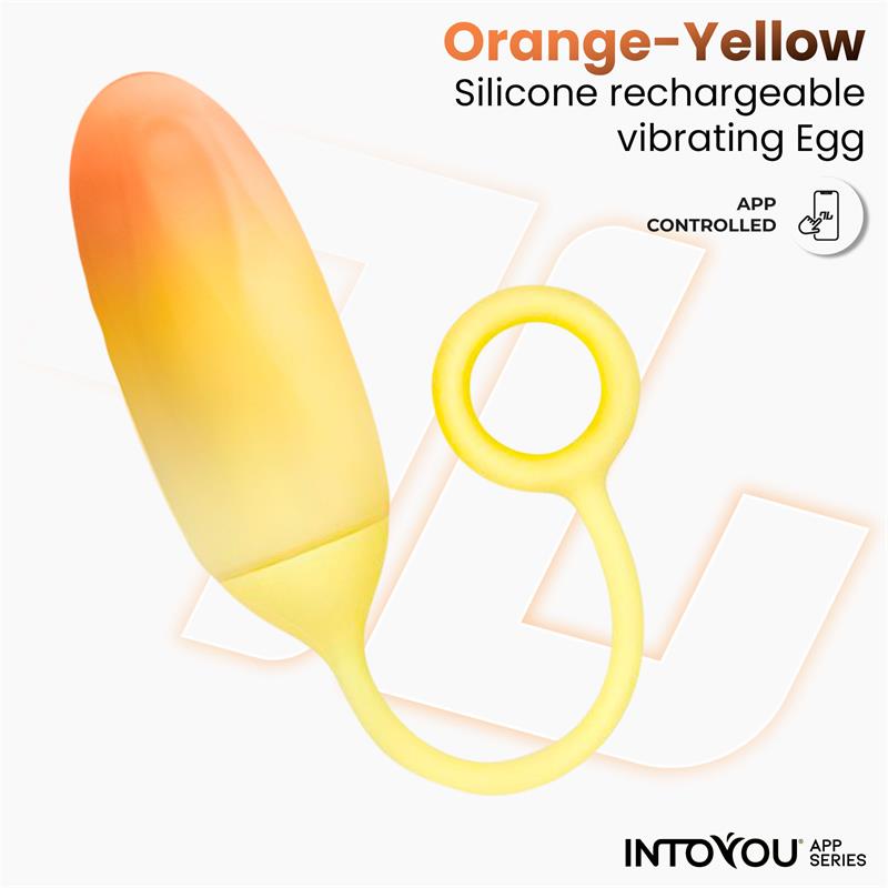 Huevo Silicona Doble Capa con APP Amarillo Naranja