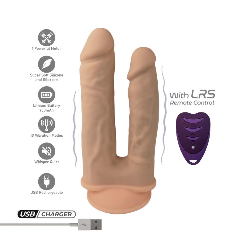 Dildo Doble Penetracion 2 Motores Control Remoto