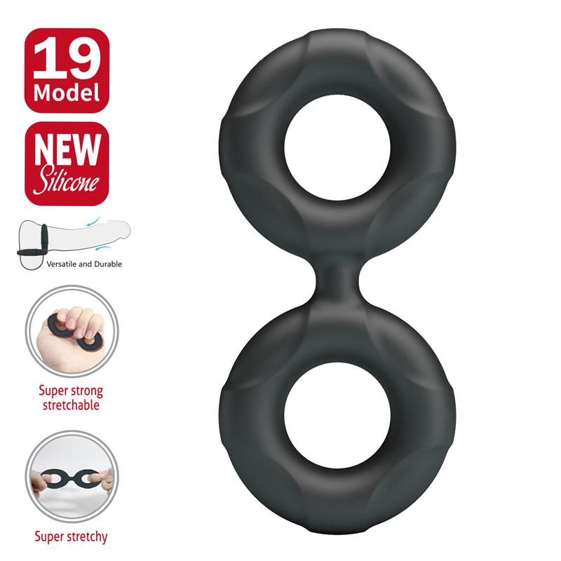 Radwan Anillo para el Pene Doble Silicona Mod 19